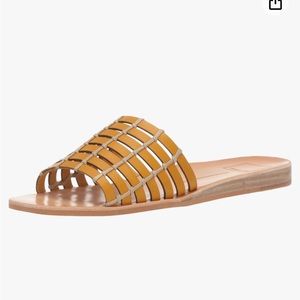 Dolce Vita Slide Women’s Colsen Honey Leather Sz 7.5